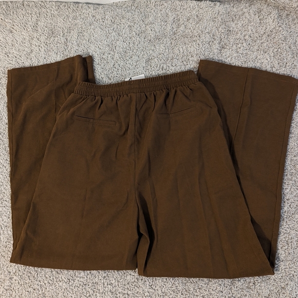 Lola May wide leg drawstring pants in brown - Picture 3 of 5